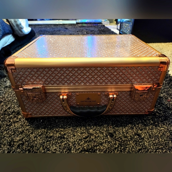 SLAYCASE® PRO VANITY TRAVEL CASE IN ROSE GOLD BLING IMPRESSIONS - Main Image